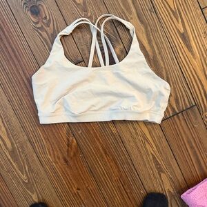 lululemon athletica Cream Sports Bra